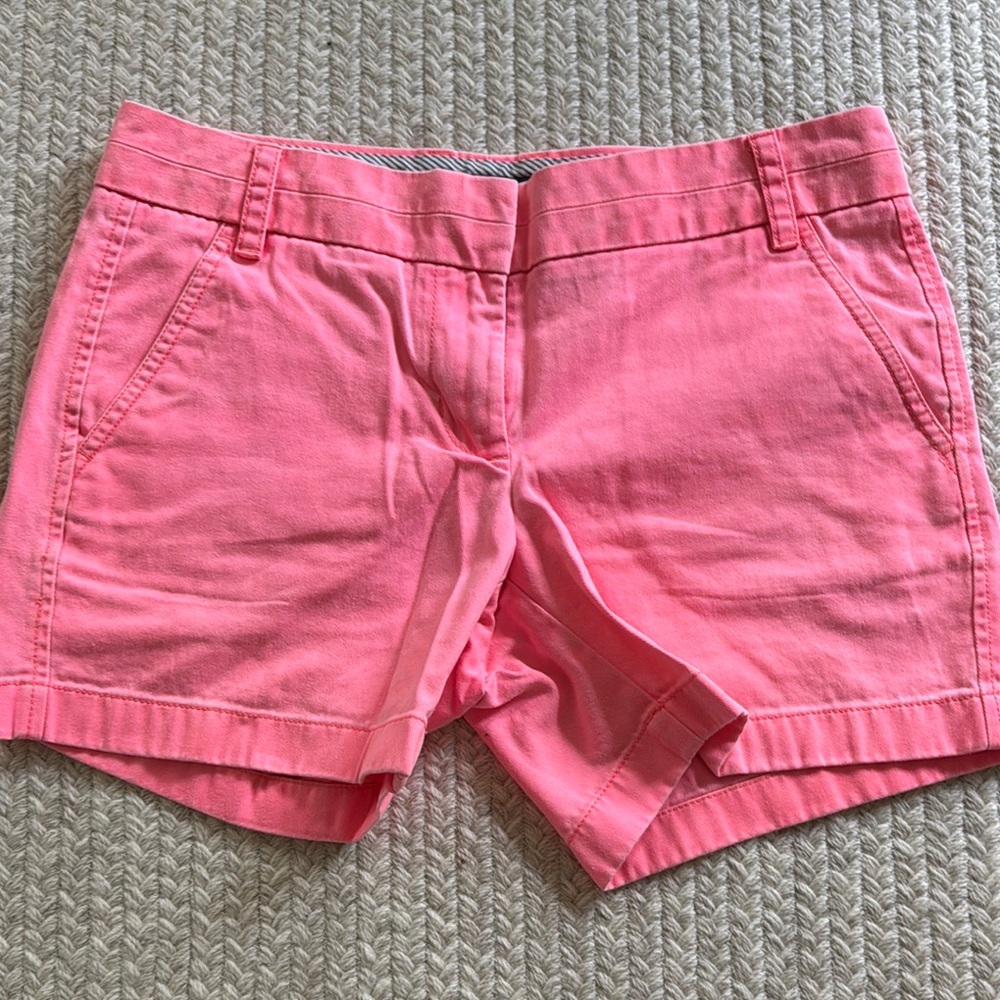Neon Pink Chino Shorts From J Crew